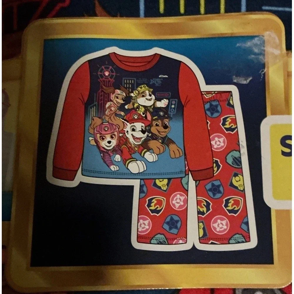 PAW Patrol Toddler Flannel  2 Piece PJ‎ Set Size 3T Red, New